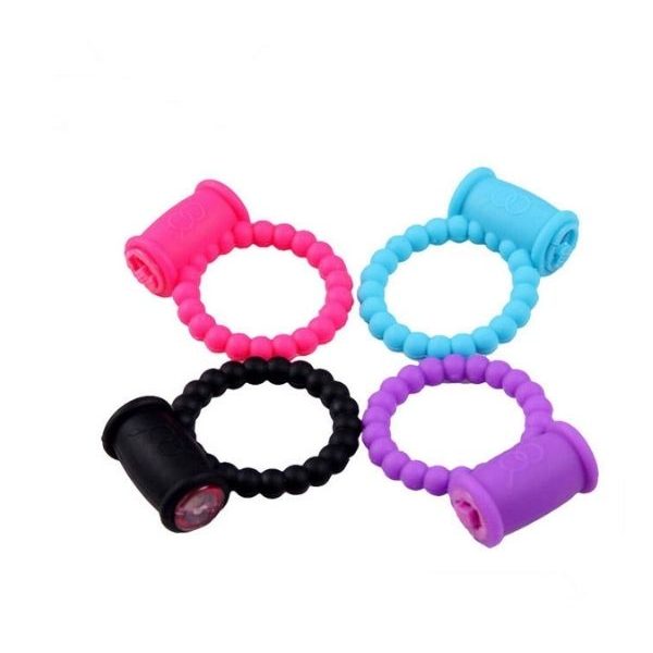 Gizemli Oda Boğumlu Titreşimli Penis Halkası Pembe