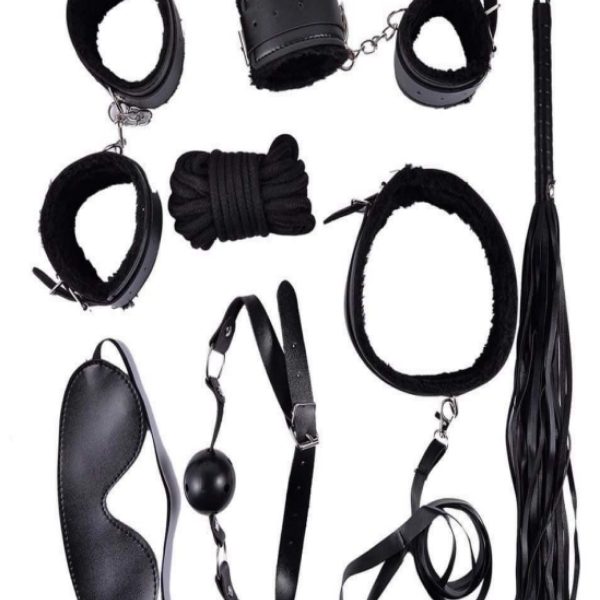 Gizemli Oda 7 Parça Fetiş Esaret Seti Siyah