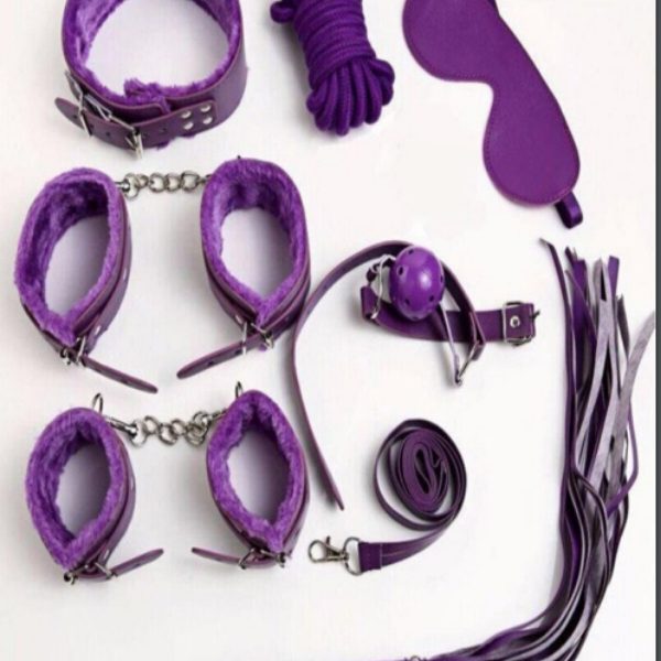 7 Parça Fetiş Esaret Seti Siyah Mor