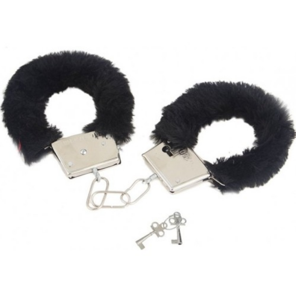 Fetiş Fantezi Siyah Peluşlu Metal Kelepçe