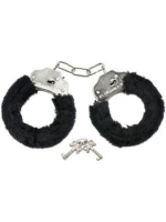 Fetiş Fantezi Siyah Peluşlu Metal Kelepçe - Görsel 2