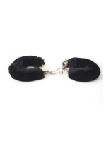 Fetiş Fantezi Siyah Peluşlu Metal Kelepçe - Görsel 3