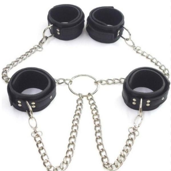 Gizemli Oda Siyah Deri El Ayak Kelepçesi