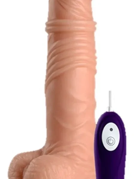 19 cm Gerçekçi Titreşimli Dildo Vibratör Penis - Thunder
