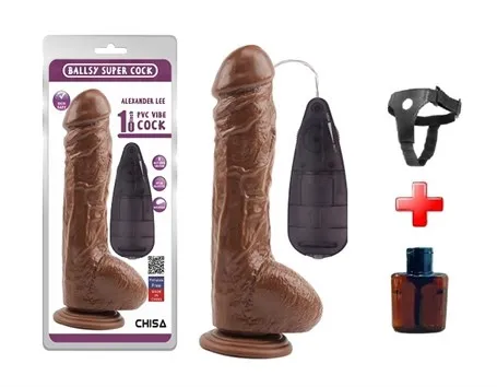 25,5 Cm Gerçekçi Melez Titreşimli Dildo Vibratör Penis
