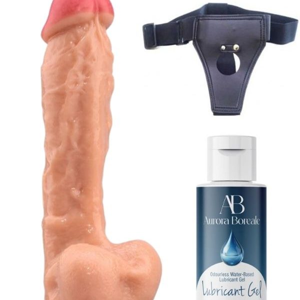 Gizemli Oda Belden Bağlamalı Kayganlaştırıcı Set Noctis 23cm Realistik Dildo No:22
