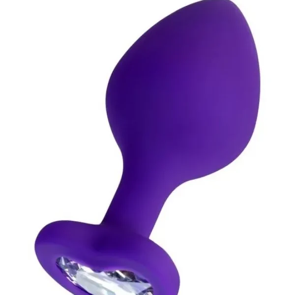 Gizemli Oda Diamond Heart Anal Plug Mor 8 cm