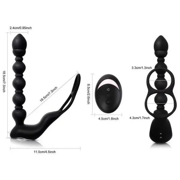 Censan Isıtmalı Penis Halkalı Anal Prostat Vibratör