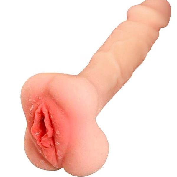 Censan Vajina Girişli Dolgulu Realistik Penis Kılıfı Masturbatör 20Cm