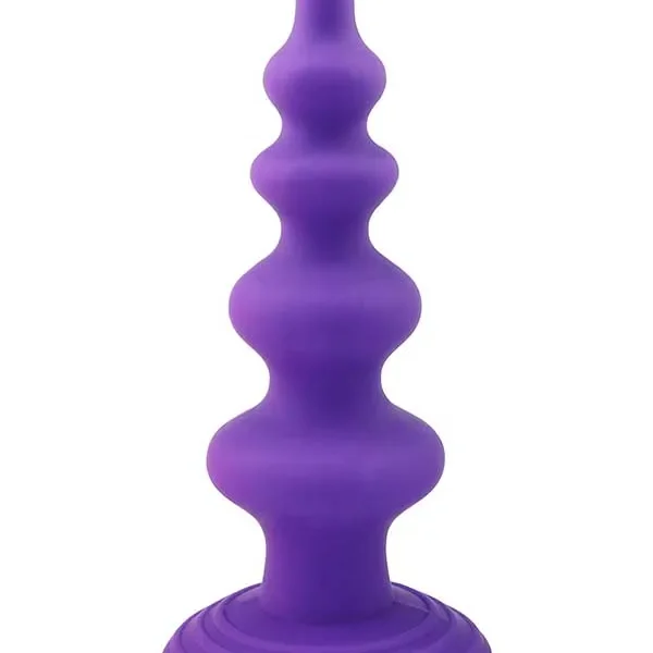 Censan Vantuzlu Boğumlu Silikon Anal Plug Mor