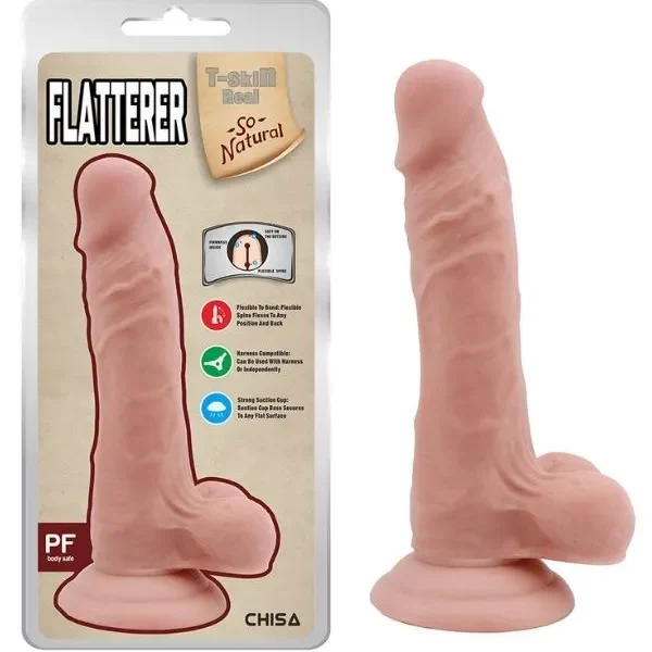 Flatterer Kıkırdaklı Gerçekçi Dildo  18.6Cm Ten