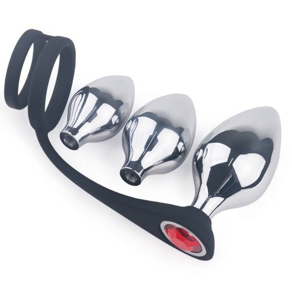 SHande Metal Anal Plug Seti Ve Penis Halkası