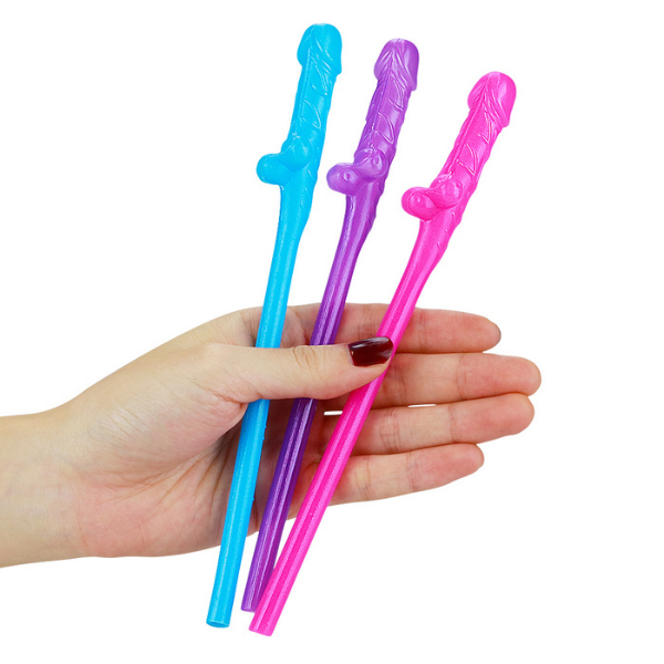 Censan Jokes & Parties Original Willy Straws – Pack Of 9 Dildo Pipet