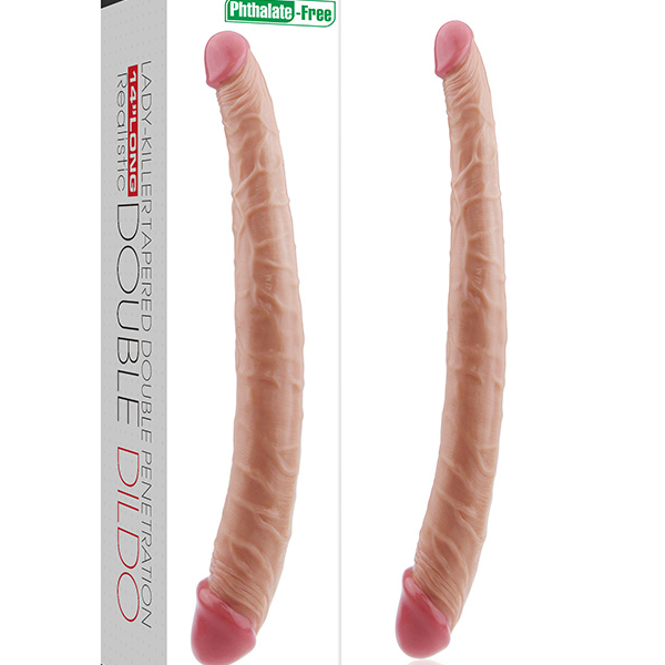 Gizemli Oda 14 İnç King Size Realistic Ladykiller Tapered Double Penetration
