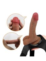 Oher Fışkırtmalı & Titreşimli Belden Bağlamalı Dildo Vibratör - Görsel 4