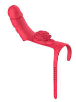 Parmak takılabilir fiziksel dildo + Gül Titreşimli 2'si 1 arada yeni tasarım parmak vibratörü - Görsel 3