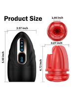 Şarjlı Isıtmalı ve Titreşimli Silikon Dudak Girişli Otomatik Oral Mastürbatör - Görsel 2