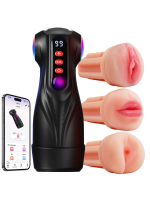 Uoffile Erkek Mastürbatörü – 3 Değiştirilebilir Kılıf, 9 Emiş & 9 Titreşim Modu