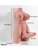 Gerçekçi 9 Kg Yarım Vücut Trans V Penis Mastürbatör - Görsel 2