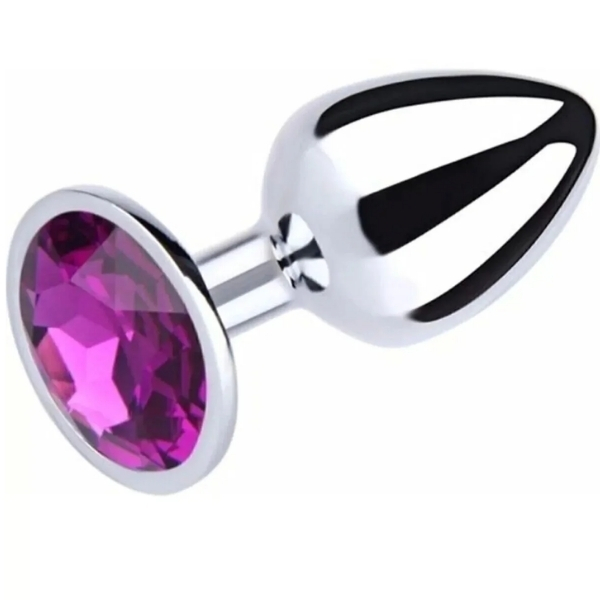 Gizemli Oda Paslanmaz Çelik Anal Plug Tıkaç Mor Taşlı