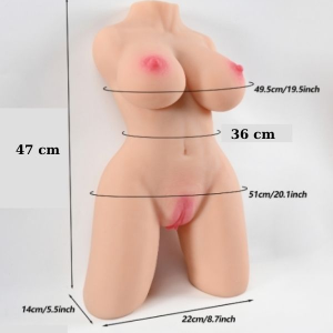 Gerçekçi 5 Kg Yarım Vücut V Mastürbatör