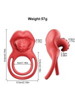 G-Noktası Uyarımlı Dilli Titreşimli Penis Halkası – Çift Yönlü Zevk - Görsel 2